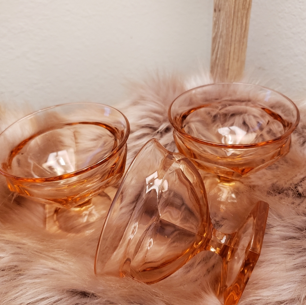 Vintage Pink Depression Glass Sherbet
